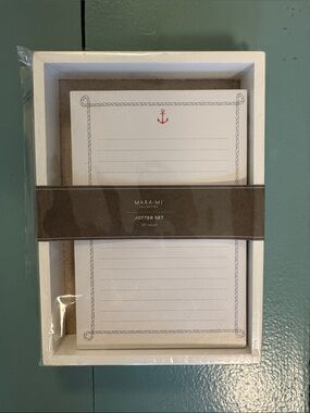 Mara Mi Jotter Set with Red Anchor Accent NWT